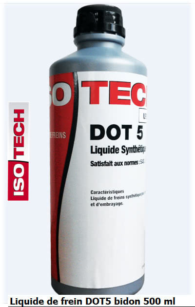 Liquide de frein silicone DOT5 - Bidon de 1,00 litre
